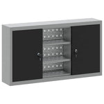 Mobile per Attrezzi con blocco Nero e grigio 100 x 20 x 55 cm
