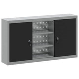 Mobile per Attrezzi con blocco Nero e grigio 100 x 20 x 55 cm