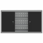 Mobile per Attrezzi con blocco Nero e grigio 100 x 20 x 55 cm