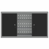 Mobile per Attrezzi con blocco Nero e grigio 100 x 20 x 55 cm