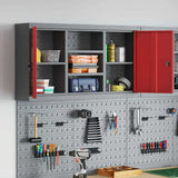 Mobile per attrezzi con blocco Rosso e Grigio 100 x 20 x 55 cm