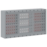 Mobile per attrezzi con blocco Rosso e Grigio 100 x 20 x 55 cm