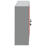 Mobile per attrezzi con blocco Rosso e Grigio 100 x 20 x 55 cm