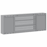 Mobile per attrezzi con blocco Nero e Grigio 150 x 20 x 55 cm