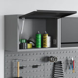 Mobile per attrezzi Nero e Grigio 50 x 25 x 35 cm
