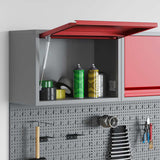 Mobile per attrezzi Rosso e Grigio 50 x 25 x 35 cm