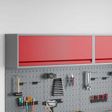 Mobile per attrezzi Rosso e Grigio 100 x 25 x 35 cm