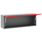 Mobile per attrezzi Rosso e Grigio 100 x 25 x 35 cm