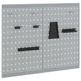 Pannello per attrezzi 2 pcs Grigio 100 x 1 x 80 cm