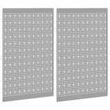 Pannello per attrezzi 2 pcs Grigio 100 x 1 x 80 cm