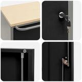 Carrello da lavoro a rulli Nero e Grigio 75 x 45 x 85 cm