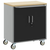Carrello da lavoro a rulli Nero e Grigio 75 x 45 x 85 cm
