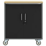 Carrello da lavoro a rulli Nero e Grigio 75 x 45 x 85 cm