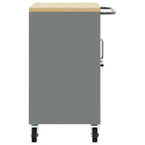 Carrello da lavoro a rulli Nero e Grigio 75 x 45 x 85 cm