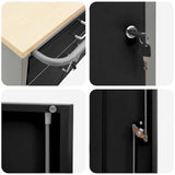 Banco da lavoro con cassetto Nero e Grigio 75 x 45 x 85 cm