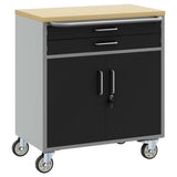 Banco da lavoro con cassetto Nero e Grigio 75 x 45 x 85 cm