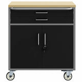 Banco da lavoro con cassetto Nero e Grigio 75 x 45 x 85 cm