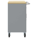 Banco da lavoro con cassetto Nero e Grigio 75 x 45 x 85 cm