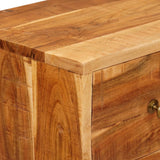 Cassettiera Naturale 55 x 30 x 90 cm Legno di Acacia Massello