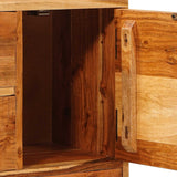 Cassettiera Naturale 55 x 30 x 90 cm Legno di Acacia Massello