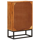 Cassettiera Naturale 55 x 30 x 90 cm Legno di Acacia Massello