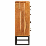 Cassettiera Naturale 55 x 30 x 90 cm Legno di Acacia Massello