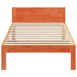 Letto senza Materasso Marrone Cera 80x200 cm Legno di Pino