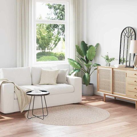 Tappeto Crema 160 x 160 cm Polipropilene