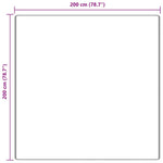 Tappeto Marrone 200 x 200 cm Polipropilene