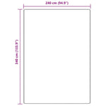 Tappeto Marrone 240 x 340 cm Polipropilene