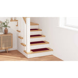 Tappetini Antiscivolo per Scale 15 pcs Bordò 60 x 25 cm PP