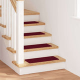 Tappetini Antiscivolo per Scale 15 pcs Bordò 60 x 25 cm PP