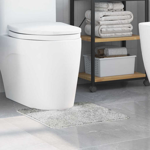 Tappeto Antiscivolo per Bagno con Taglio per Toilette Grigio