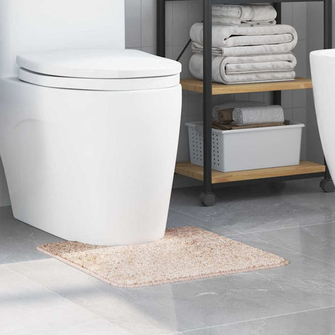 Tappeto Antiscivolo per Bagno con Taglio per Toilette Crema