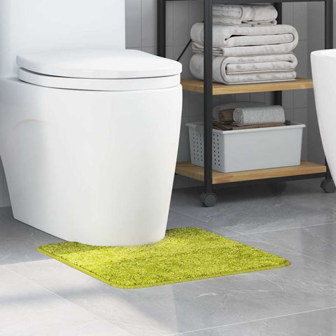 Tappeto Antiscivolo per Bagno con Taglio per Toilette Verde