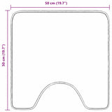 Tappeto Antiscivolo per Bagno con Taglio per Toilette Turchese