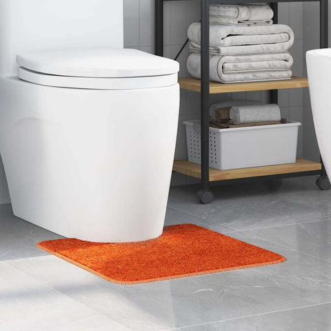 Tappeto Antiscivolo per Bagno con Taglio per Toilette Arancione