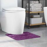 Tappeto Antiscivolo per Bagno con Taglio per Toilette Viola