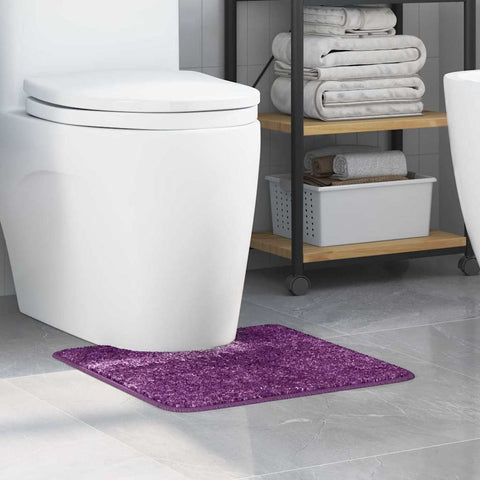 Tappeto Antiscivolo per Bagno con Taglio per Toilette Viola