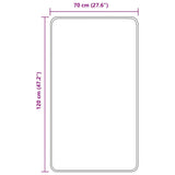 Tappetino da bagno antiscivolo Grigio scuro 70 x 120 cm PP