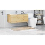 Tappetino da bagno antiscivolo Crema 70 x 120 cm PP