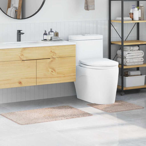 Set di tappetini antiscivolo per il bagno 2 pcs Crema PP