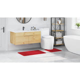 Set di tappetini antiscivolo per il bagno 2 pcs Rosso PP
