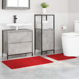 Set di tappetini antiscivolo per il bagno 2 pcs Rosso PP