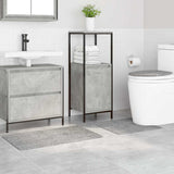 Set di tappetini antiscivolo per il bagno 3 pcs Grigio PP