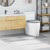 Set di tappetini antiscivolo per il bagno 3 pcs Grigio PP