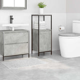 Set di tappetini antiscivolo per il bagno 3 pcs Grigio PP