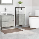 Set di tappetini antiscivolo per il bagno 3 pcs Marrone PP