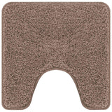 Set di tappetini antiscivolo per il bagno 3 pcs Marrone PP