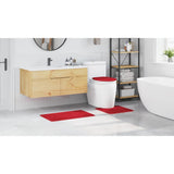Set di tappetini antiscivolo per il bagno 3 pcs Rosso PP